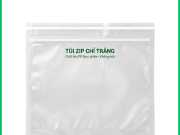 Túi Zipper Chỉ Trắng