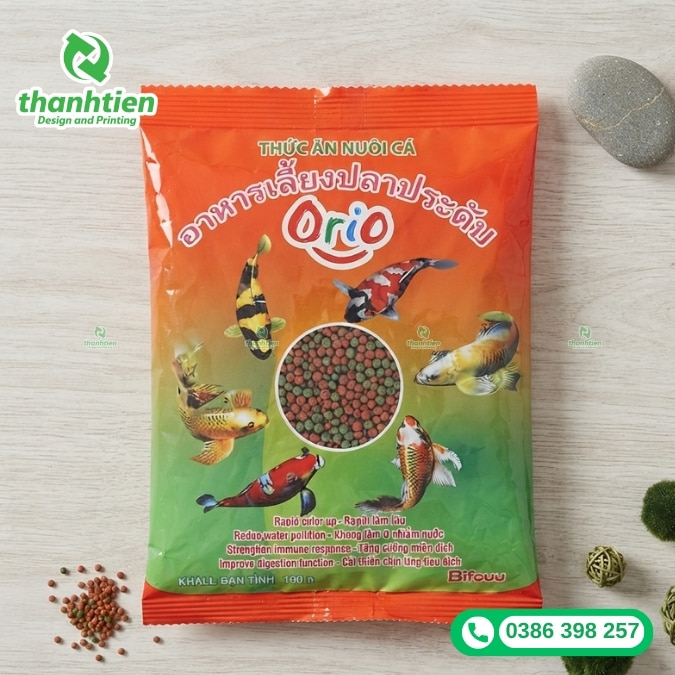 bao b&igrave; đựng thức ăn c&aacute; cảnh