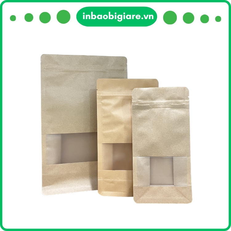 Túi Zipper Giấy Kraft