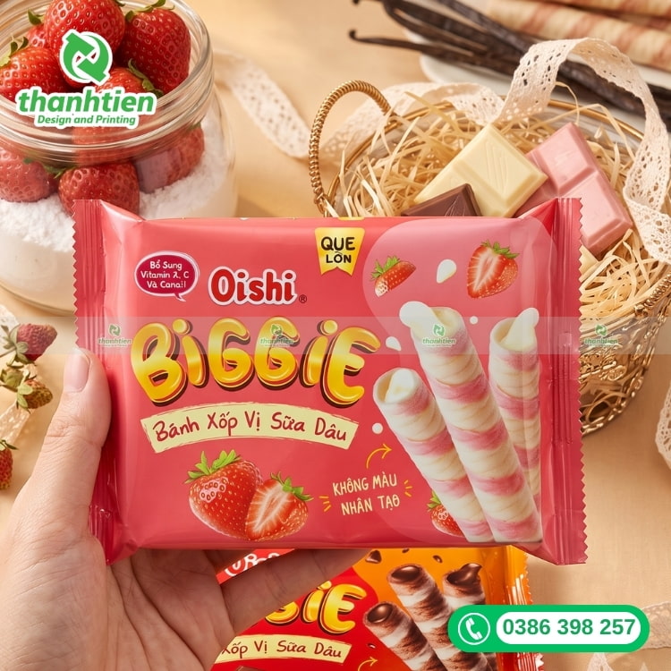 in bao b&igrave; đựng b&aacute;nh quế theo y&ecirc;u cầu
