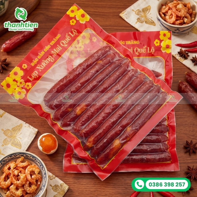 bao b&igrave; đựng lạp xưởng