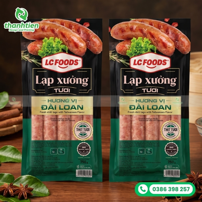 sản xuất bao b&igrave; đựng lạp xưởng