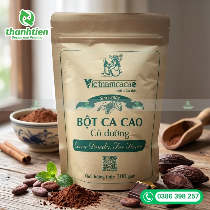 t&uacute;i zip đựng cacao gi&aacute; rẻ