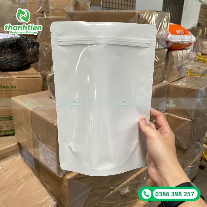t&uacute;i zipper 2 mặt sữa c&oacute; đủ size