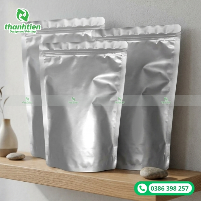 xưởng sản xuất t&uacute;i zip nh&ocirc;m 2 mặt