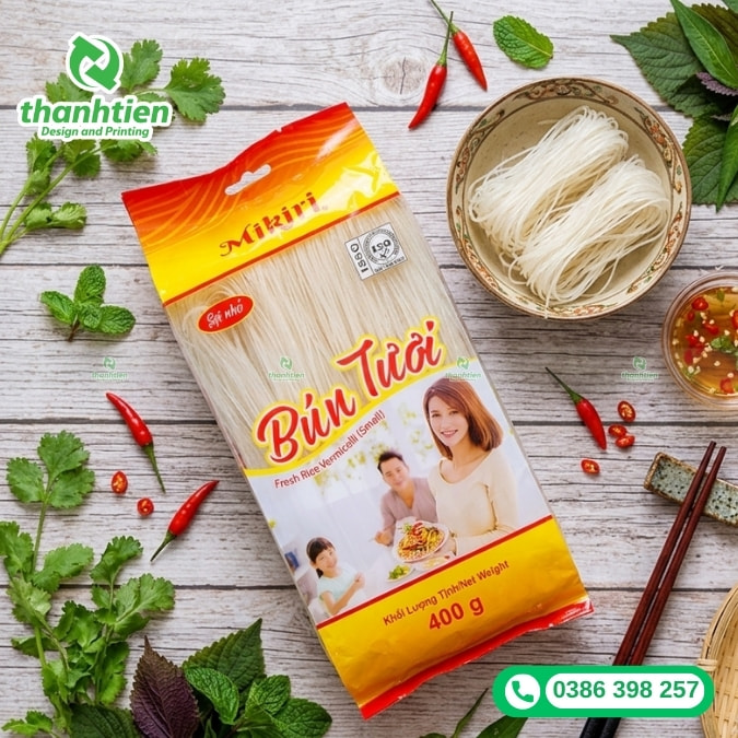 bao b&igrave; đựng b&uacute;n tươi đẹp