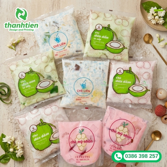 bao b&igrave; đựng ch&egrave; ngọt
