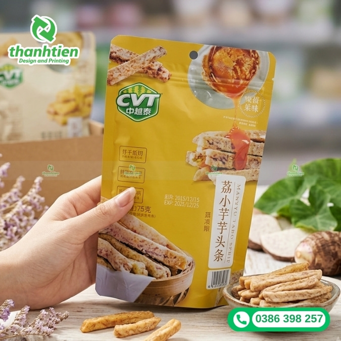 bao b&igrave; đựng khoai m&ocirc;n sấy