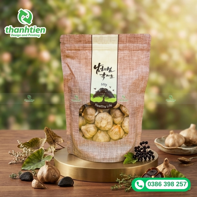 bao b&igrave; đựng tỏi đen