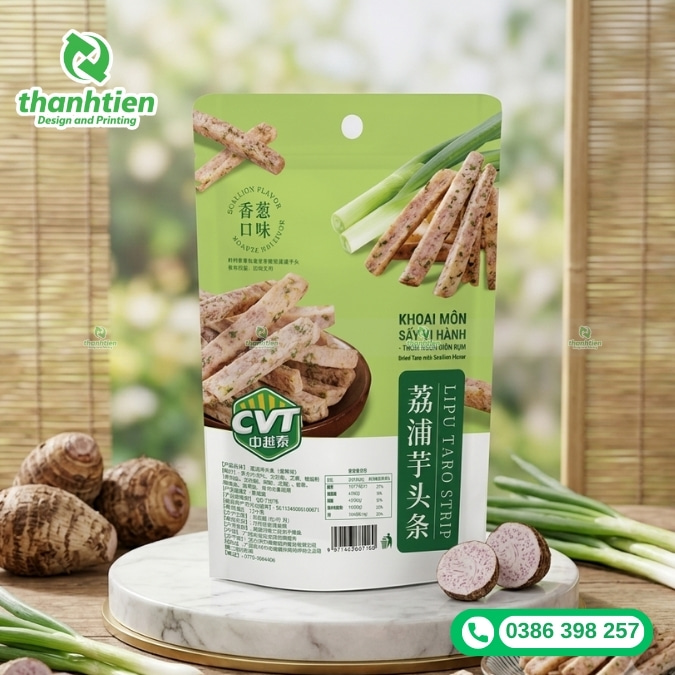 bao b&igrave; đựng khoai m&ocirc;n sấy