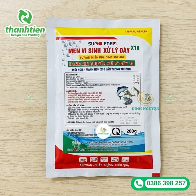 bao b&igrave; thuốc thủy sản chất lượng