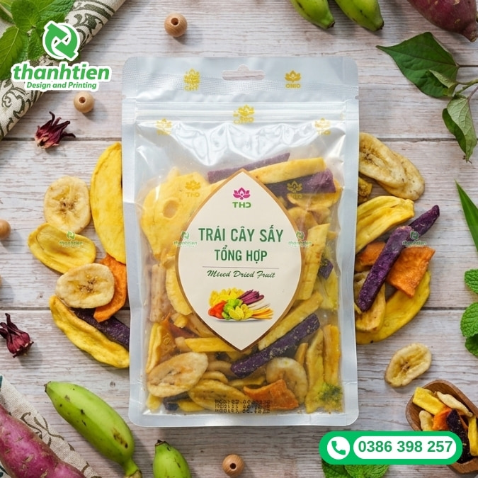 bao b&igrave; tr&aacute;i c&acirc;y sấy gi&aacute; sỉ