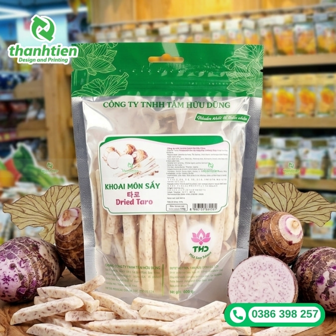 cơ sở in bao b&igrave; khoai m&ocirc;n sấy chuy&ecirc;n nghiệp