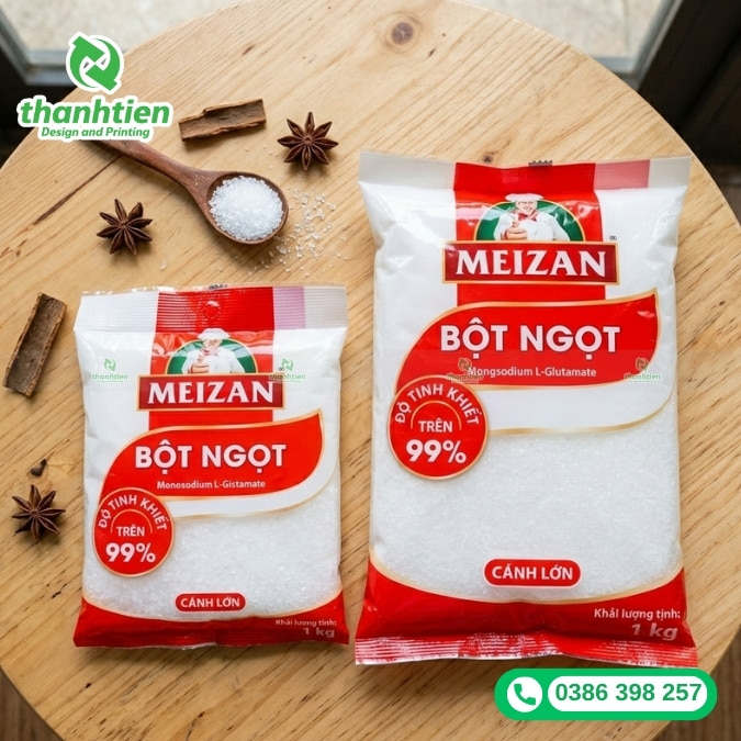 in bao b&igrave; bột ngọt theo y&ecirc;u cầu