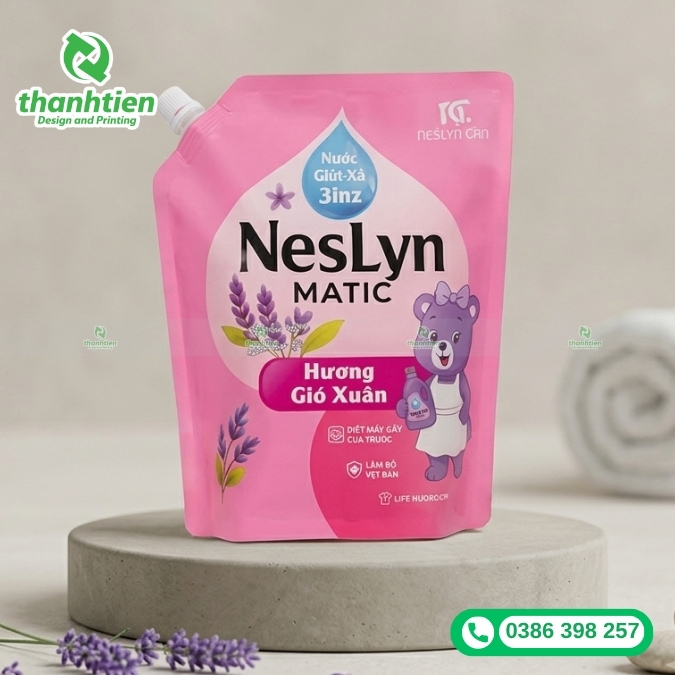 in vỏ t&uacute;i đựng nước giặt đẹp