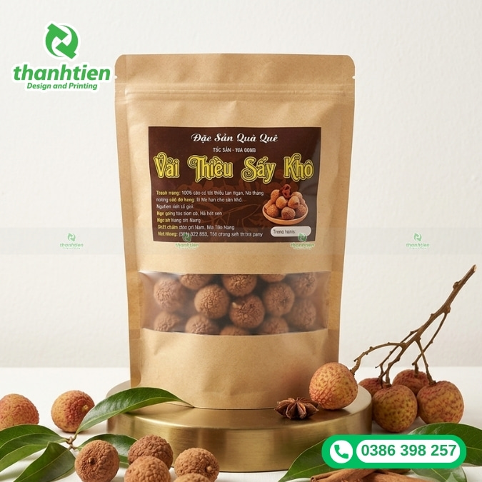 mẫu bao b&igrave; vải thiều sấy kh&ocirc; đẹp