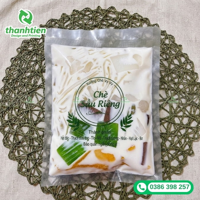 mẫu t&uacute;i đựng ch&egrave; ngọt in ấn đẹp