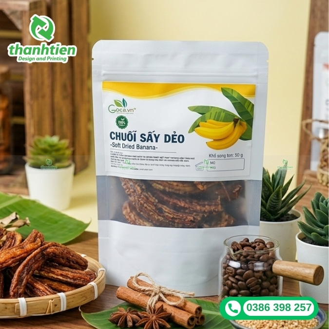 t&uacute;i đựng chuối sấy
