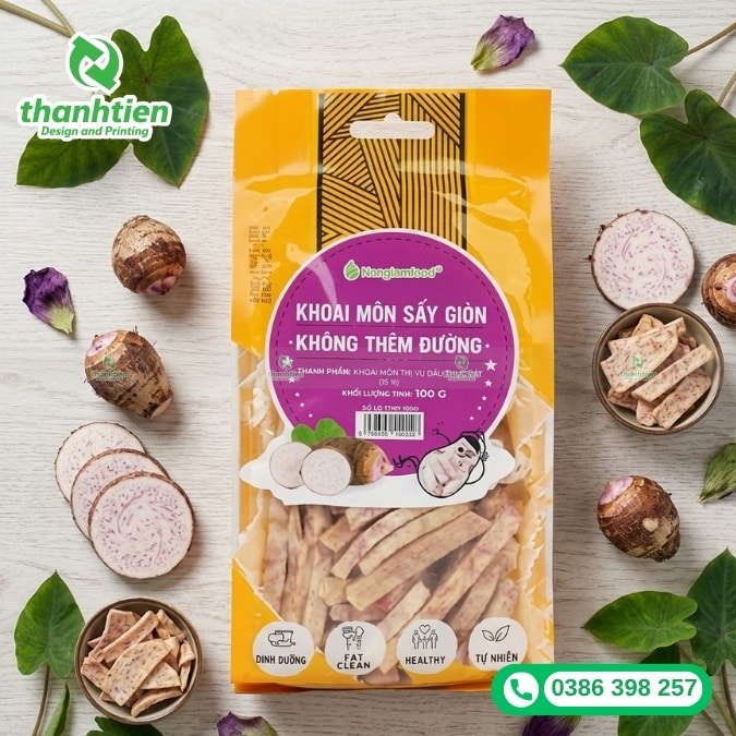 t&uacute;i đựng khoai m&ocirc;n sấy