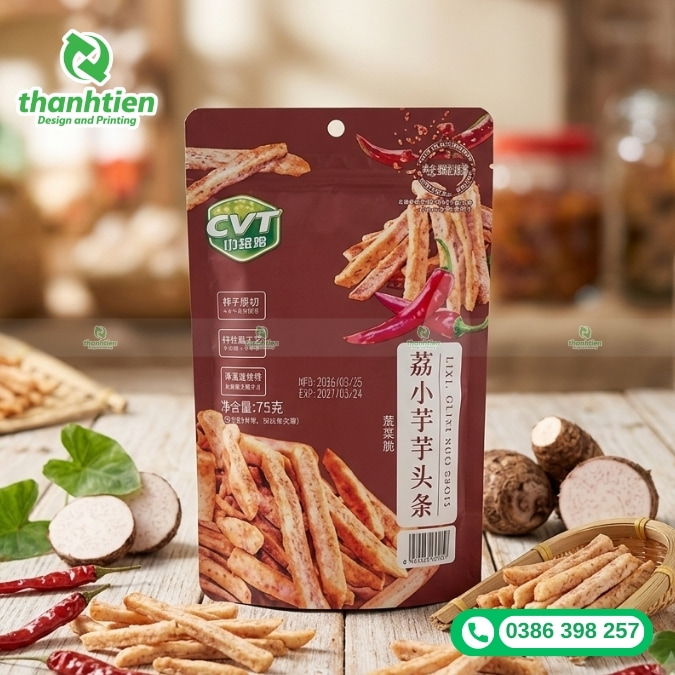 t&uacute;i zip đựng khoai m&ocirc;n sấy gi&aacute; sỉ